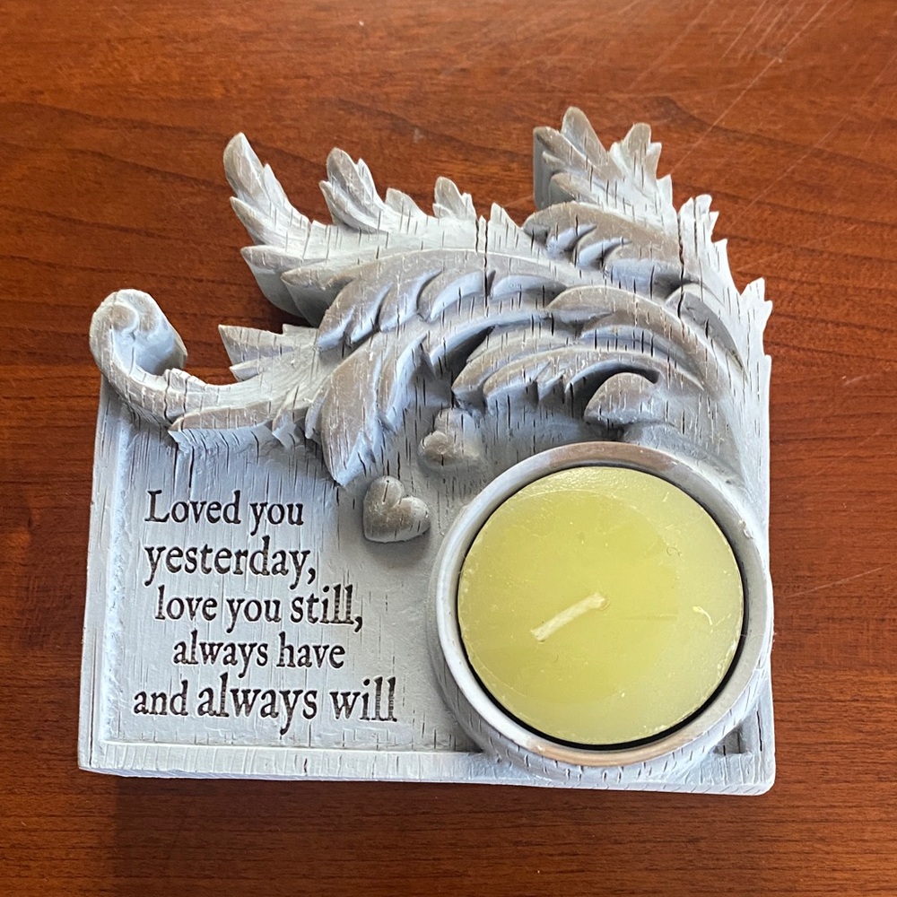 Tea light holder. Loved you Yesterday. NWT